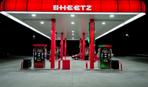 Cree Edge area and flood luminaires and 227 Series canopy luminaires replaced exterior metal halide fixtures at Sheetz convenience stores.