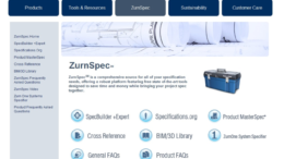 Zurn Industries LLC introduces additional comprehensive features to the MasterSpec specification system