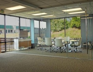Clarity, by Klein and Nello Wall Systems is a  frameless glass panel that maximizes light sharing in office environments.