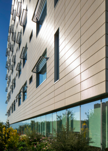 Telling Architectural Systems has announced broad-based North American availability of in-house, custom glazing for its Argeton terracotta tile rainscreen cladding.