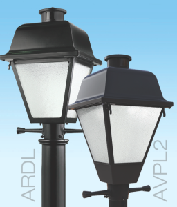 Acuity Brands Inc. introduces LED versions of popular lantern-style Valiant (AVP) and American Revolution Deluxe (ARD) post top luminaires from American Electric Lighting.