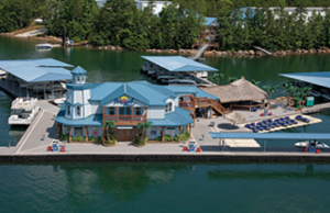 The marina's owner/operator chose composite decking because it didn’t want to contend with maintenance issues.