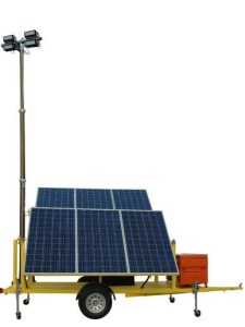 Larson Electronics Solar Powered Generator with Pneumatic Light Tower Mast