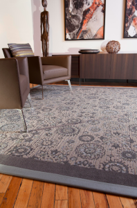 J+J Flooring Group has announced the introduction of Invision Rugs, a customized area rug program that directly complements the broadloom and modular products offered by J+J’s leading brand – Invision. Valencia is shown here.