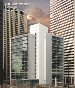 250 S. Wacker in Chicago is a multi-tenant 15-story office tower with retail space on the first floor.