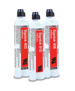 Signlok 403 and 406 from Lord, each now being distributed by Chemical Concepts, is an acrylic adhesive formula that can proficiently replace the hassle of riveting, brazing, and welding in the presentation and function of signs.