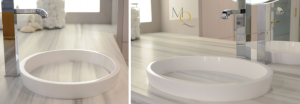 MTI Baths introduces its Continuum semi-recessed sink.
