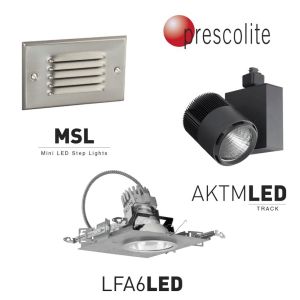 Prescolite has significantly expanded its LED lighting portfolio with the introduction of three new energy-efficient lighting solutions—the MSL mini step light, the AKTMLED track light and the LFA6LED downlight.