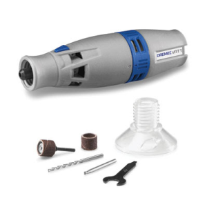 The Dremel brand introduces the Dremel VRT1, a vacuum-powered rotary tool that cleans debris while in operation.