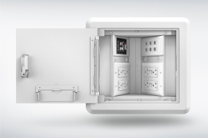 Legrand has introduced a Wiremold hinged wall box designed to provide quick and easy access to power, data and A/V connections.