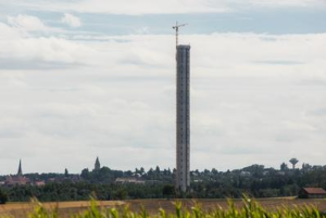 After less than 10 months of construction ThyssenKrupp and Züblin are holding the topping-out ceremony for the unique elevator test tower in Rottweil.