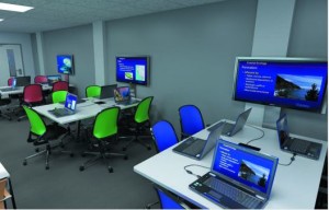 Extron Electronics TeamWork and Sharelink collaborative systems allow students to share their work with the class.