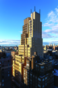 Walker Tower, a former telephone switching building, rises high above its New York City surroundings with stunning 360-degree city views. Today, it offers appealing, high-end residences.