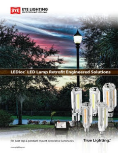 EYE Lighting International has published a new brochure covering its patented LEDioc LED Lamp.