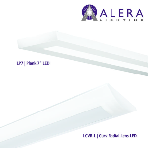 Hubbell Lighting’s Alera Lighting has launched two linear lighting solutions— the Plank 7-inch LED (LP7) and the Curv Radial Lens LED.