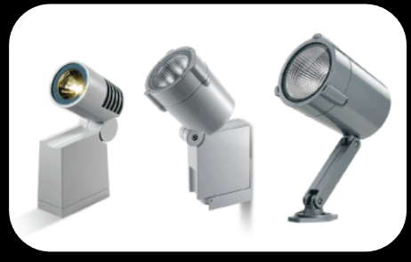 The PYROS Family of outdoor floodlights from TARGETTI includes three sizes for different architectural applications.