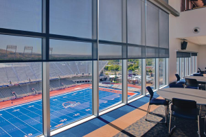 Phifer’s SheerWeave interior sun control fabrics, such as those installed at Boise State University’s football stadium, are an ideal solution for sun-scorched sports facilities, helping to create an atmosphere that remains cool and comfortable.