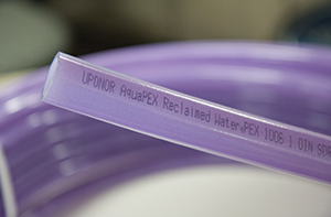 Uponor offers a PEX purple pipe in sizes up to 2 inches for reclaimed water applications.