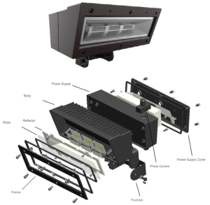 ABBLighting, a manufacturer of customizable LED luminaires, has launched its V-line series of LED flood lights. 