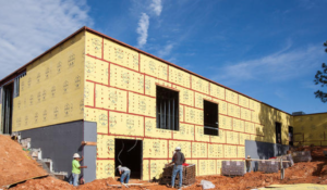 PROSOCO Inc. has teamed with Georgia-Pacific Gypsum to release the DensElement Barrier System, a patent-pending sheathing barrier system that integrates a water-resistive and air barrier within the gypsum core through AquaKOR Technology.