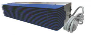 The High-Output GLO Upper Air Germicidal UV Fixture provides a high amount of UV-C energy fluence.