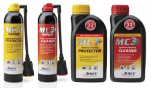 MC3+ Cleaner and MC1+ Protector combats iron oxide sludge build-up in hydronic heating systems.