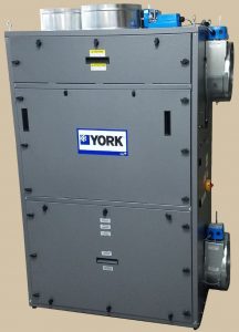 The YORK EcoAdvance module captures and removes molecular contaminants from indoor air while managing the flow of outside air into a building.