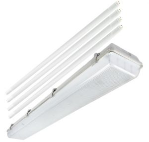 The T8 LED Vaporproof Light Fixture is UL Listed for wet locations and can be exposed to chemical vapors without safety risks or product damage.