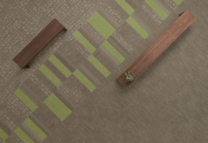 The flooring collection features different patterns, much like those found in a garden, to create color, texture and variety.