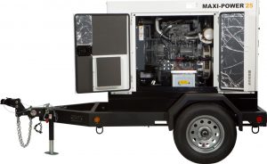 Maxi-Power Mobile Generators are maneuverable generators ranging in output from 25 to 150 kilovolt amps to accommodate a variety of applications.