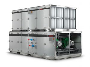 The commercial air handler from Bosch Thermotechnology Corp. provides commercial and industrial customers with improved indoor air quality.