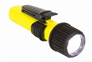 The LED flashlight is a portable lighting solution for hazardous locations.