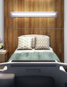 The Remedi LED multi-function bed light provides a number of features that improve staff efficiency, patient safety and ease of servicing.