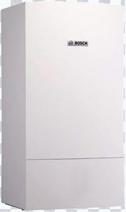 This Greenstar Combi boiler provides both heat and up to 2.6 GPM domestic hot water in one wall-mounted unit.