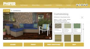 The Outdoor Fabric Visualizer simplifies the process of selecting furniture fabrics for outdoor settings.