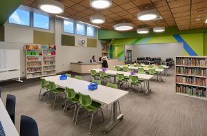 School district representatives for at Cloverland Elementary and Fair Oaks Elementary opted to convert unused multipurpose rooms into library/media centers.