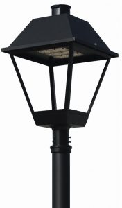 The Coach Style Lantern, made from die-cast aluminum as opposed to stamped steel, weighs 16 pounds.