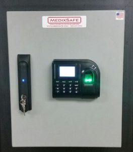 The MedixSafe Key Care Cabinet requires more than a single PIN code before access to the key cabinet is granted.