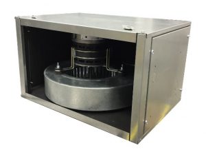 The M1218 air-handler unit consists of various modules that can be latched together.