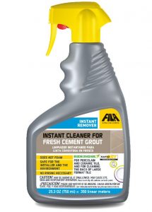 INSTANT REMOVER can be used for both removing grout haze on the front and for cleaning the back of tile prior to installation.