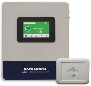 The MVR-SC controller pairs with MVR-300 refrigerant monitors to provide the status of refrigerant leaks throughout a facility.
