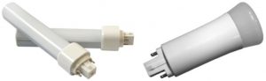 The Type A PL lamps are designed to replace compact fluorescent 4-pin and 2-pin lamps.