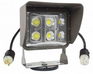 The magnetic mount LED light pack is made of three angled boards that provide a wide beam spread.