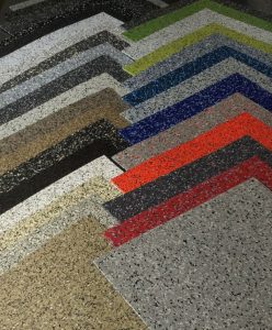 ECOsurfaces includes 32 colors, and it provides slip resistance and acoustic properties.