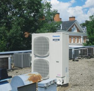 The technology of the Variable Refrigerant Flow HVAC system is more energy efficient and cost effective than the old electrical resistance heaters at Langdon Hall.