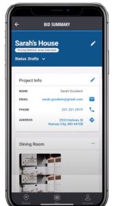 The Project Bidding tool through the S-W PRO mobile app helps users capture job details and deliver a professional bid to customers.