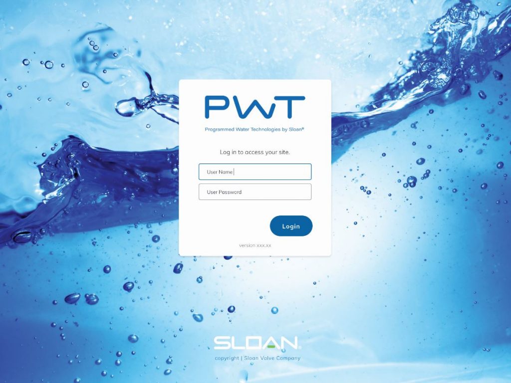 PWT provides facility maintenance teams with access to the status and usage patterns of managed water systems.
