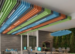 CertainTeed adds products to offer more design options for those seeking the modern aesthetics and acoustics provided by felt ceilings.