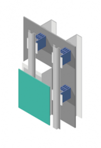Technoform's thermal isolator clip reduces thermal bridging from the outer surface of an outside panel to the interior wall.